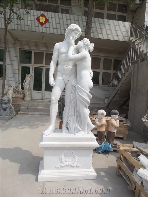 Natural White Marble Human Sculpture Carving Stone