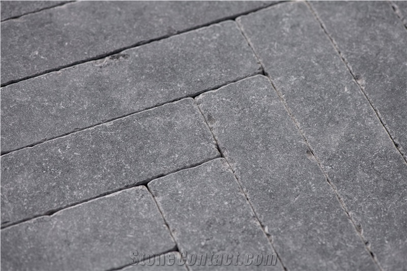 London Grey Limestone Brushed Tiles