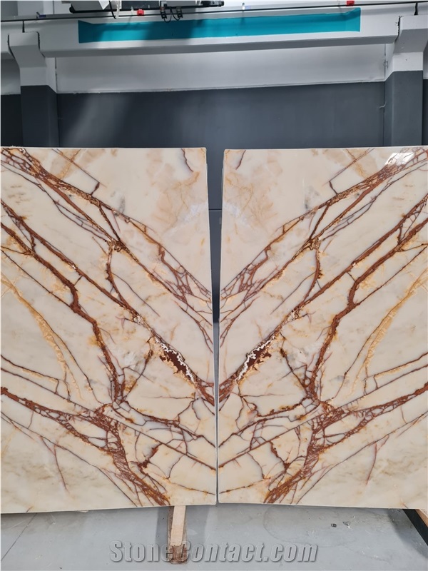 Afyon Golden River Marble Slab & Tiles