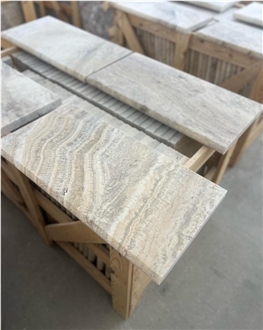 Cashmere River White Travertine Tiles