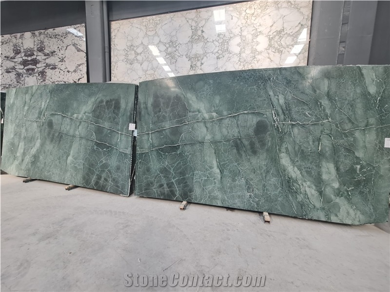Teos Green Marble Slab & Tiles