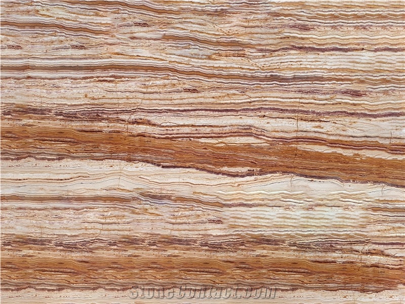 Turkish Orange Tiger Skin Onyx Slab & Tiles