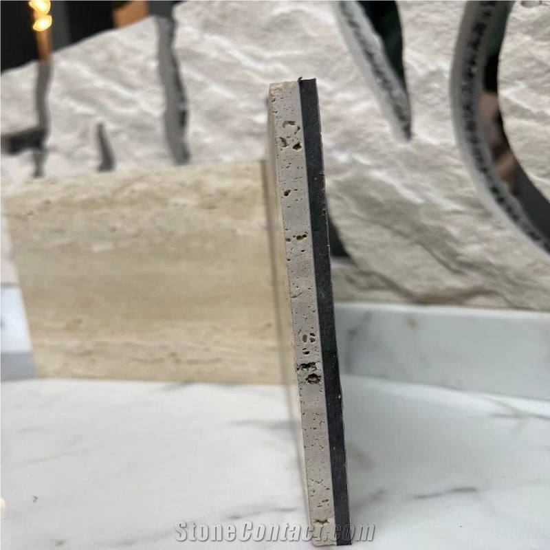 Beige Travertine Tile Aluminum Composite Stone Panels