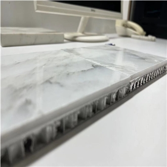 Crema Delicato White Marble Honeycomb Backed Stone Panels