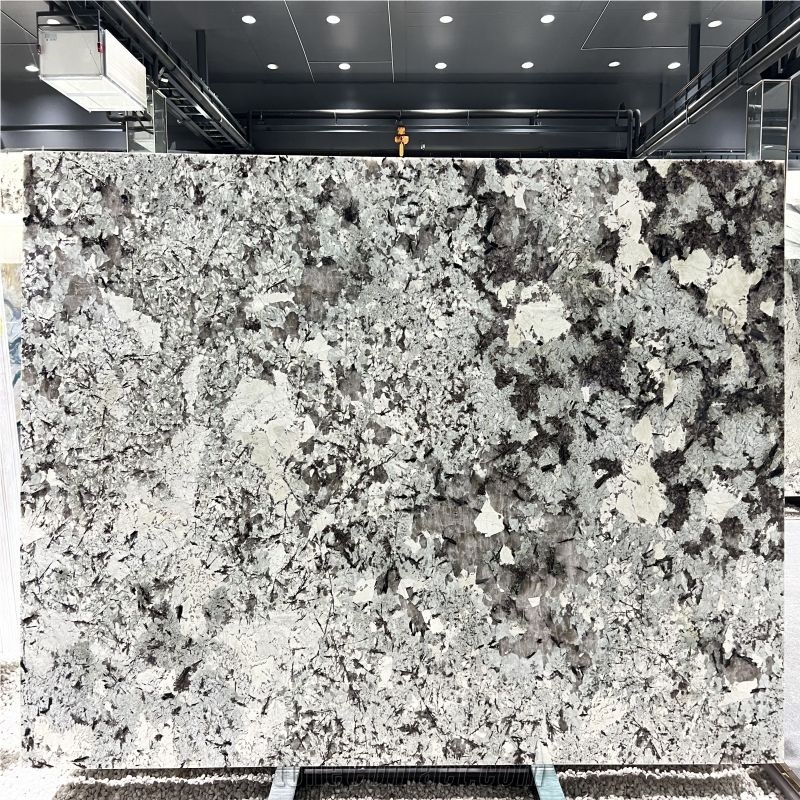 Brazil Tourmaline White Granite Slab Good For Interior Wall