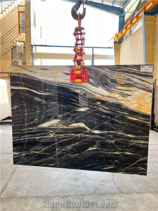 Black Fusion Marble Slabs And Tiles