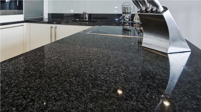 Natanz Black Granite Slab Tiles
