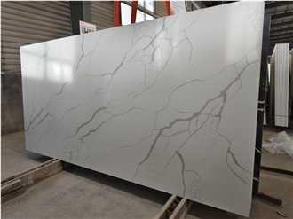 Hot Sale White Calacatta Quartz Slabs