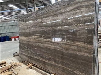 Silver Grey Travertine Slabs Polished