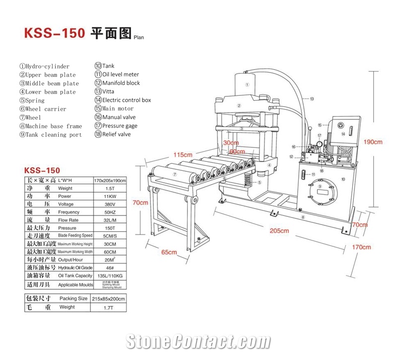 KSS-150 Stone Splitting  And Stamping Machine