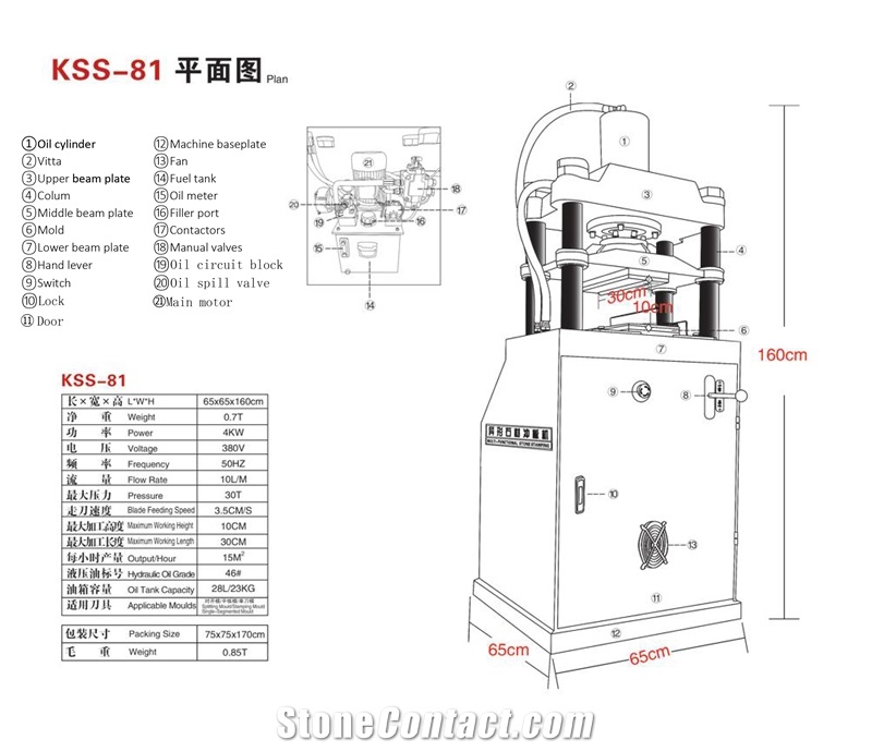 Stone Splitting And Stamping Machine KSS-81