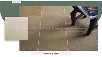 Ochre Yellow Limestone Honed Tiles