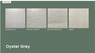 Oyster Grey Sandstone Tiles French Pattern