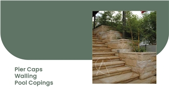 Sandstone Wall Coping Stone, Pier Caps