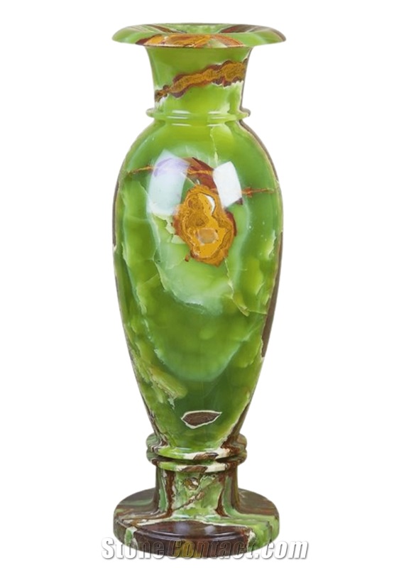 Pakistan Green Onyx Flower Vases