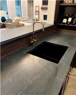 Mirasol Black Soapstone Kitchen Countertop- Bar Top