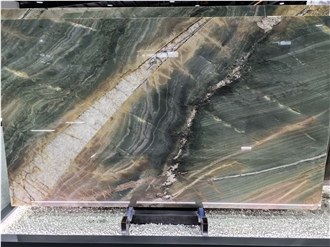 Brazil Botanic Wave Green Quartzite Slabs