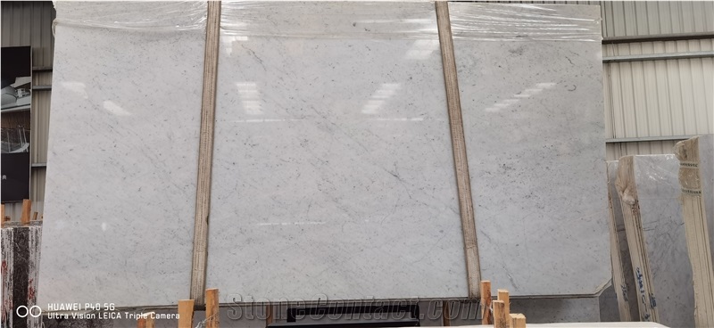 Italian Carrara White Marble Slab Tiles