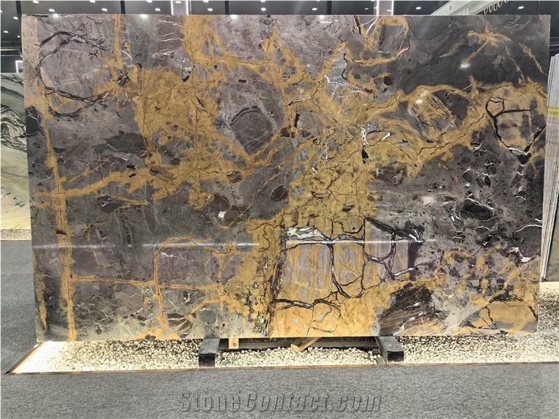 Large Rainforest Golden Quartzite Slab Tiles