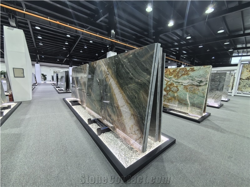 Natural Stone Crystal Green Quartzite Slabs