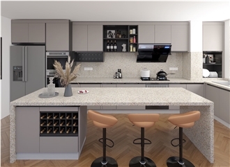 Adhunik Brown Granite Kitchen Countertop