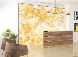 Honey Gold Onyx Backlit Wall Panels