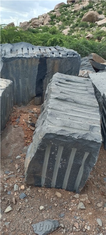 Jet Black Granite Blocks