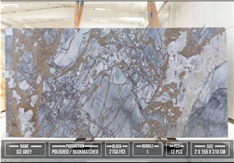 Ice Grey  Marble Slabs
