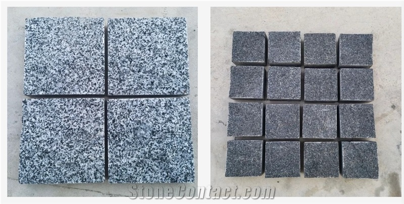 Cambodia Gray Granite Cobble Stone