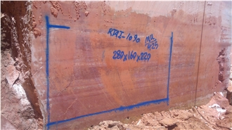 Red Travertine Blocks