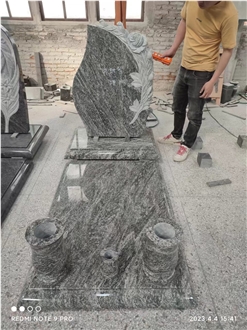 Kuppam Green Granite  Monument/Tombstone Custom Design