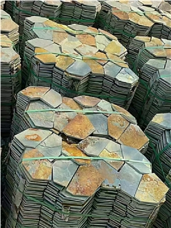 Multicolor Flagstone Paving Slate For Walkway
