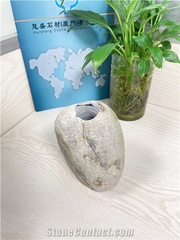 River Stone Stone Gifts Flower Vase