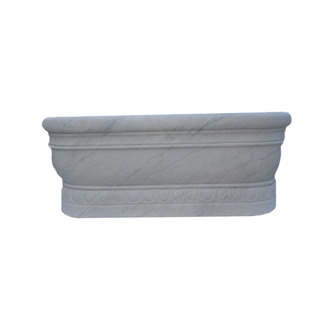Cheap White Marble Freestanding Hotel Bathtub