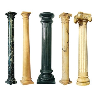 Custom Made Engraved Marble Columns For Villa Or Hotel