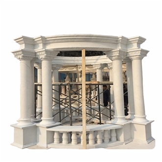 Customized Gazebo Project Marble Pillars Decoration Roman Column