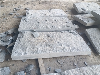 Dark Grey G654 Granite Mushroomed Stone Cladding