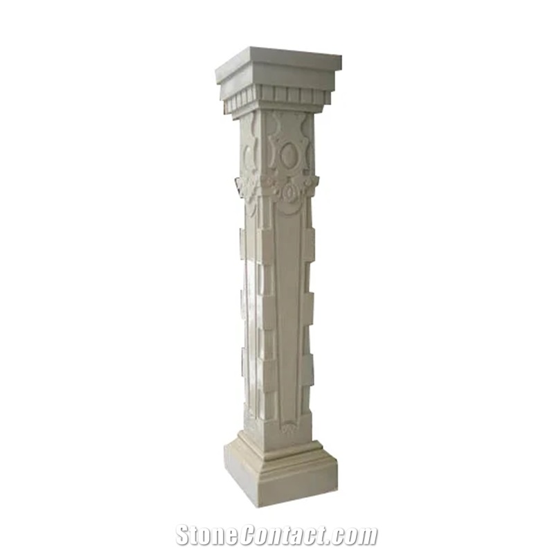 Decorative Building Natural Marble Roman Columns For House