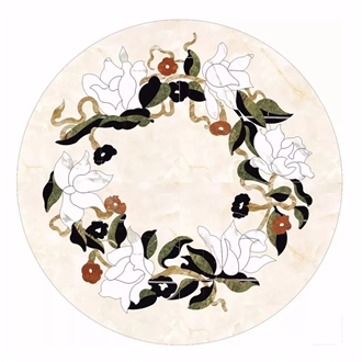 Floor Waterjet Inlay Pattern Medallion For House Entrance
