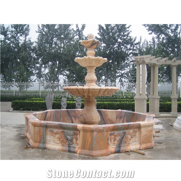 Fountain Outdoor White Marble Landscaping Fountain
