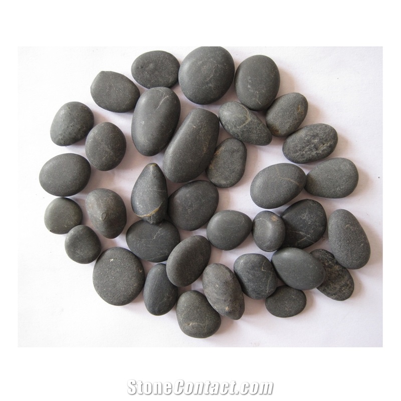 Great Quality Various Sizes Natural Black Stone Pebbles
