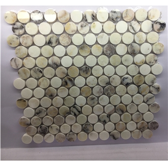 Marble Penny Round Bathroom Mosaic Tiles Design