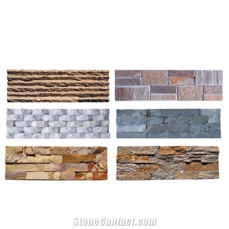 Natural Slate Culture Thin Stone Veneer Panels Wall Stone