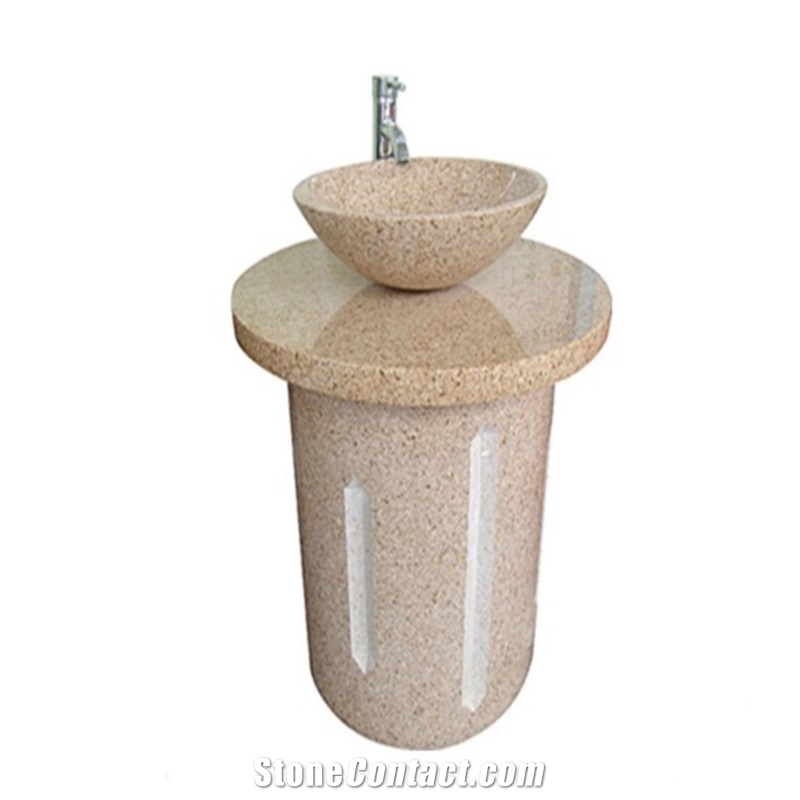 Wholesale Beige Marble Pedestal Basin