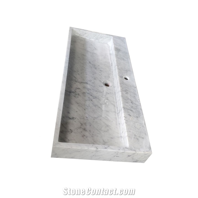 Wholesale White Marble Wash Stone Sinks For Bathroom