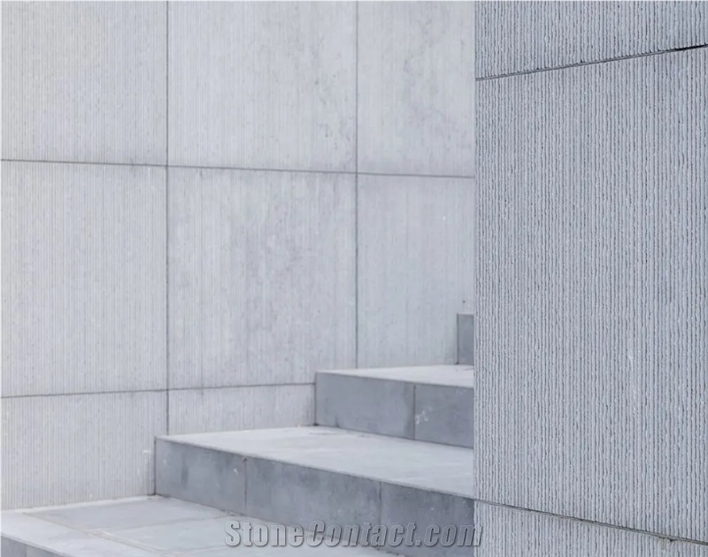 Exterior Stair Steps And Walls In Kilkenny Limestone