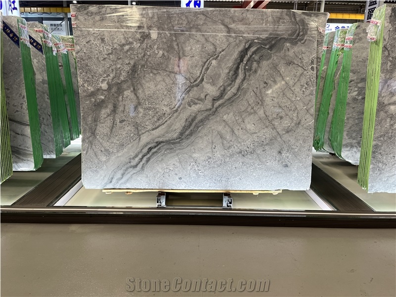 Statuario Grey Pattern Marble Big Vein Slabs