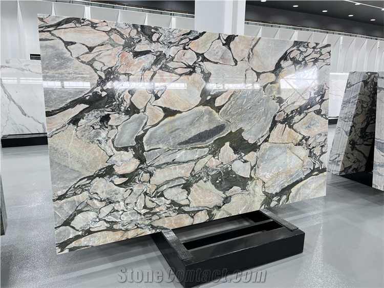 White Black  Luxury Stone Slab Tile  Wall Tiles