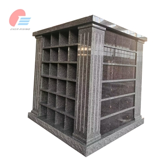 96 Niche Stin Grey Granite Square Columbarium With Flutes