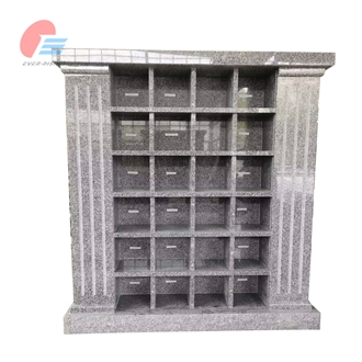 96 Niche Stin Grey Granite Square Columbarium With Flutes